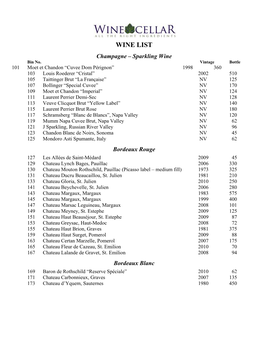 Download Printable Wine List