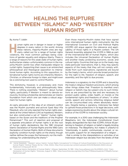 Islamic Tradition and the Human Rights Discourse