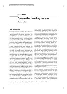 Cooperative Breeding Systems