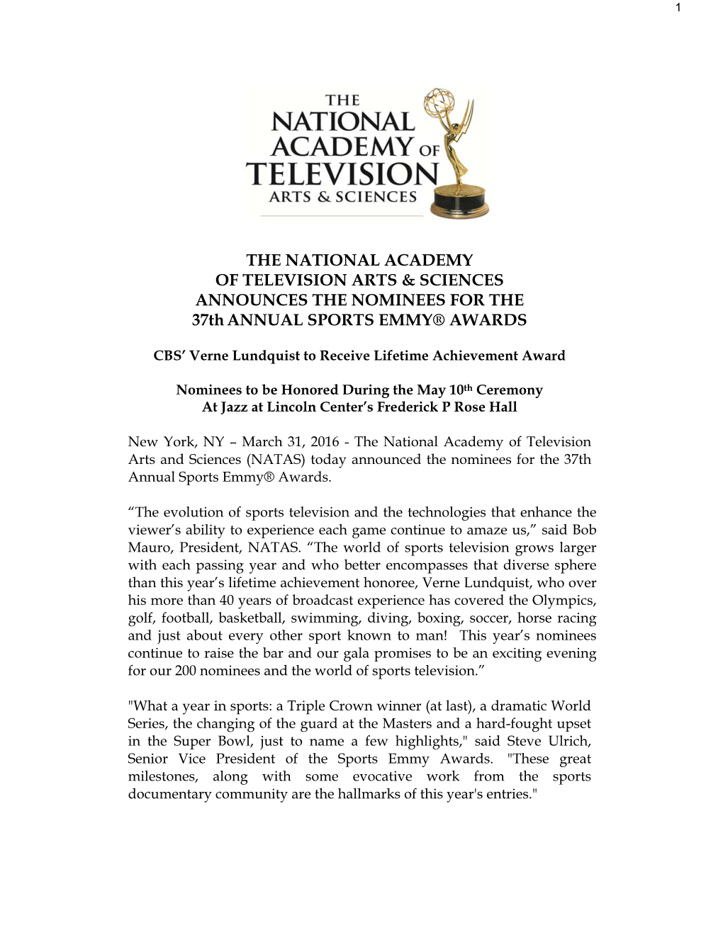 The National Academy of Television Arts & Sciences