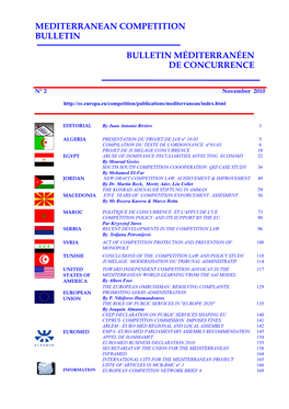 Mediterranean Competition Bulletin