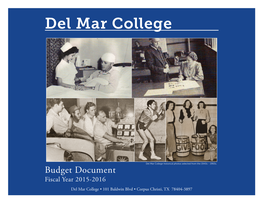FY15-16 Del Mar College Distinguished Budget Document