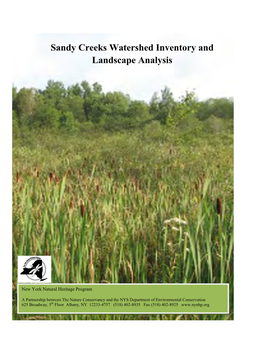 Sandy Creeks Watershed Biodiversity and Landscape Analysis