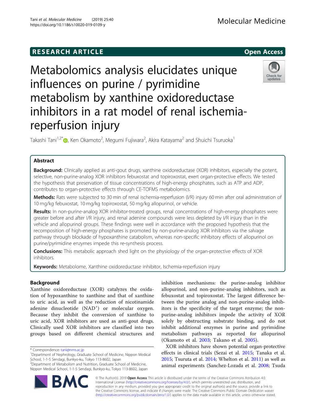 Metabolomics Analysis Elucidates Unique Influences on Purine