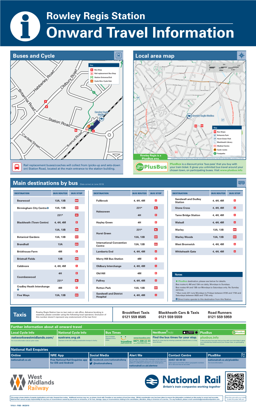 Local Area Map Buses and Cycle Taxis