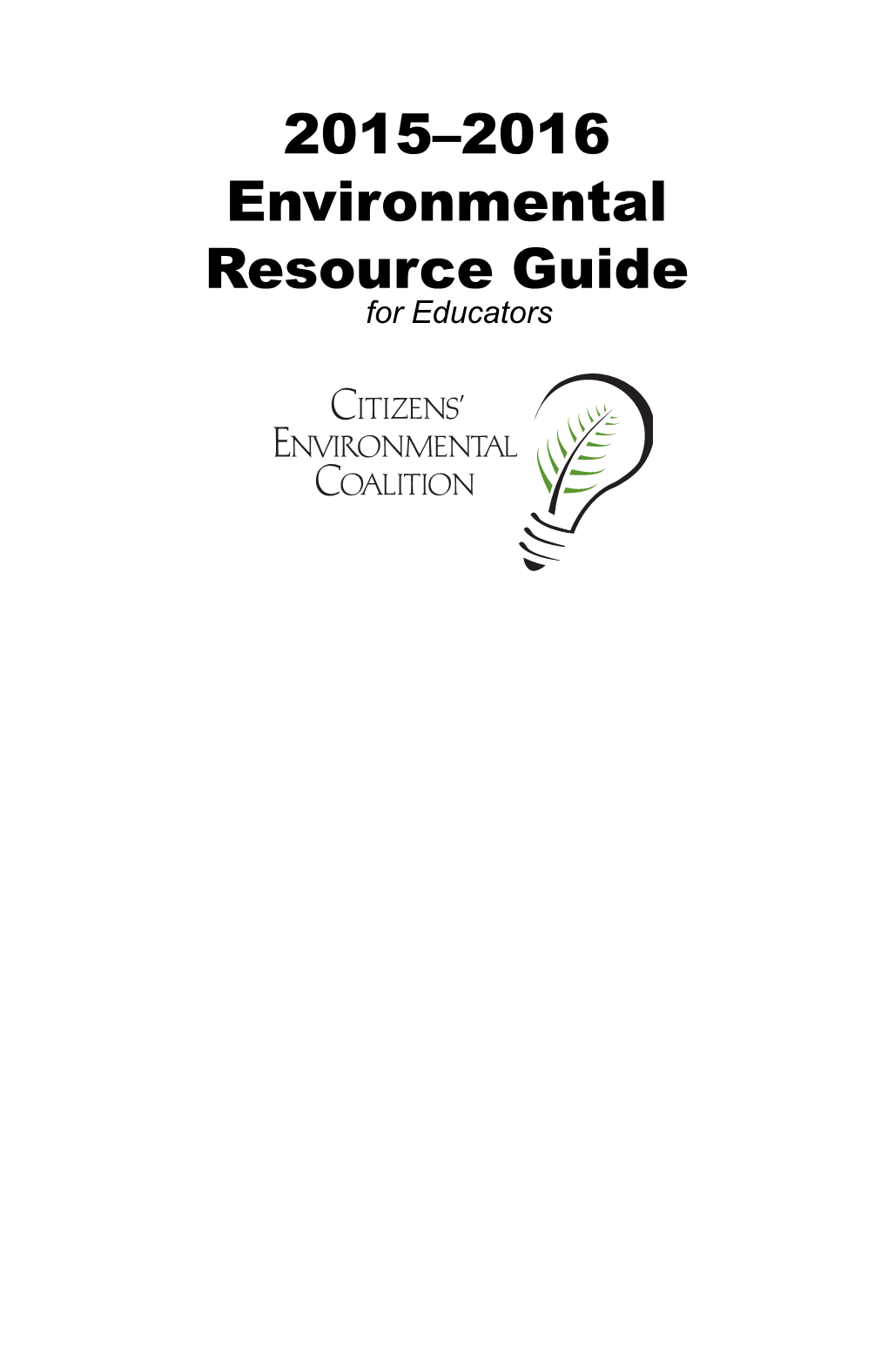 2015-2016 Resource Guide