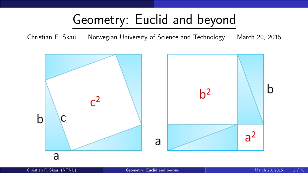 Geometry: Euclid and Beyond