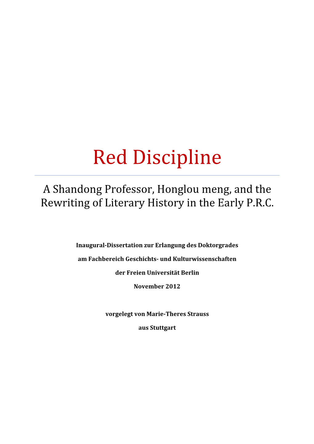 Red Discipline