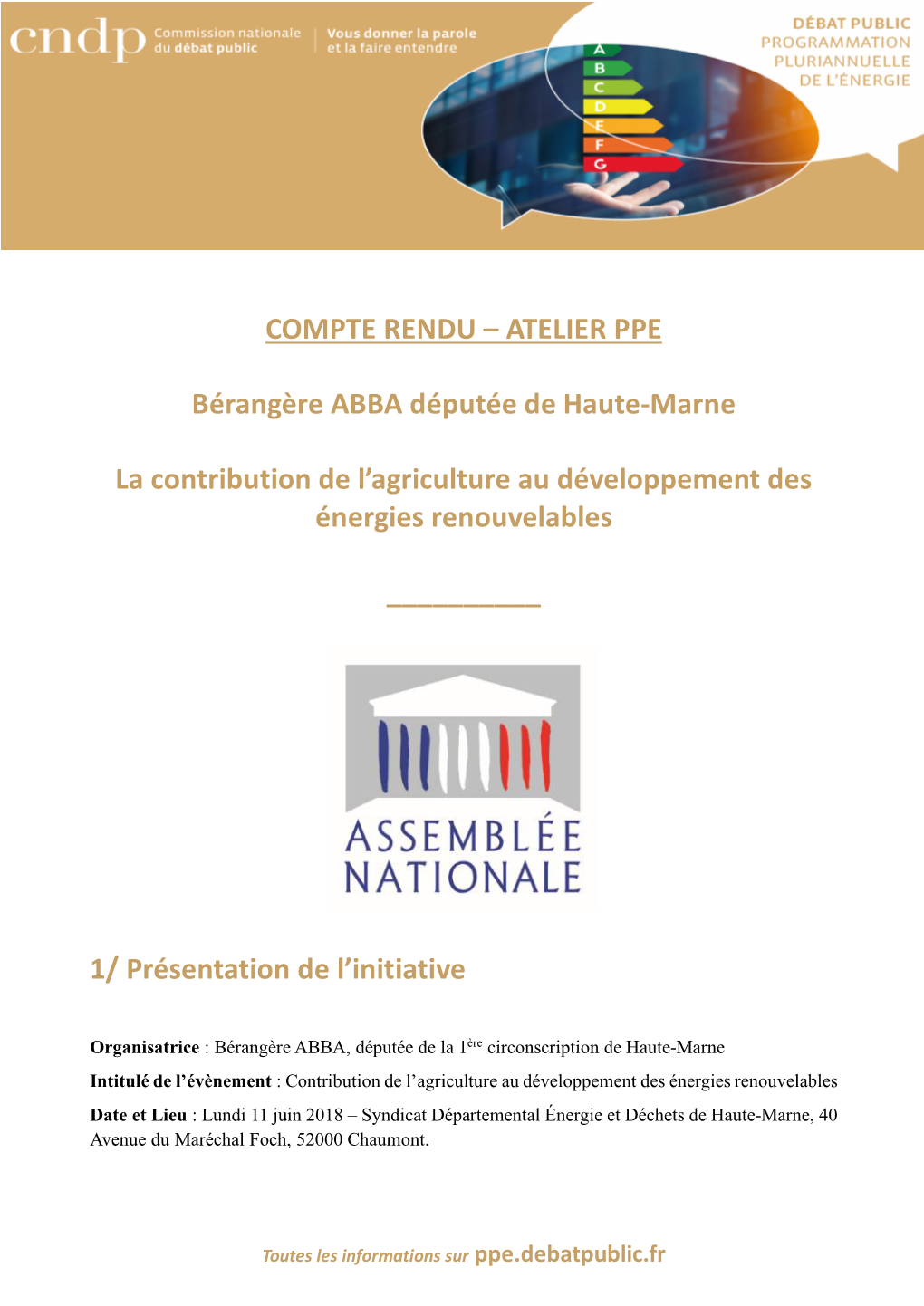 ATELIER PPE Bérangère ABBA Députée De Haute