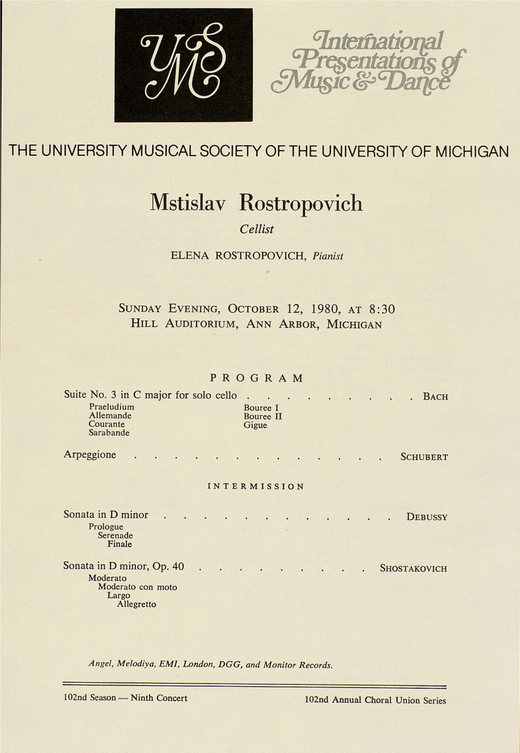 Mstislav Rostropovich Cellist