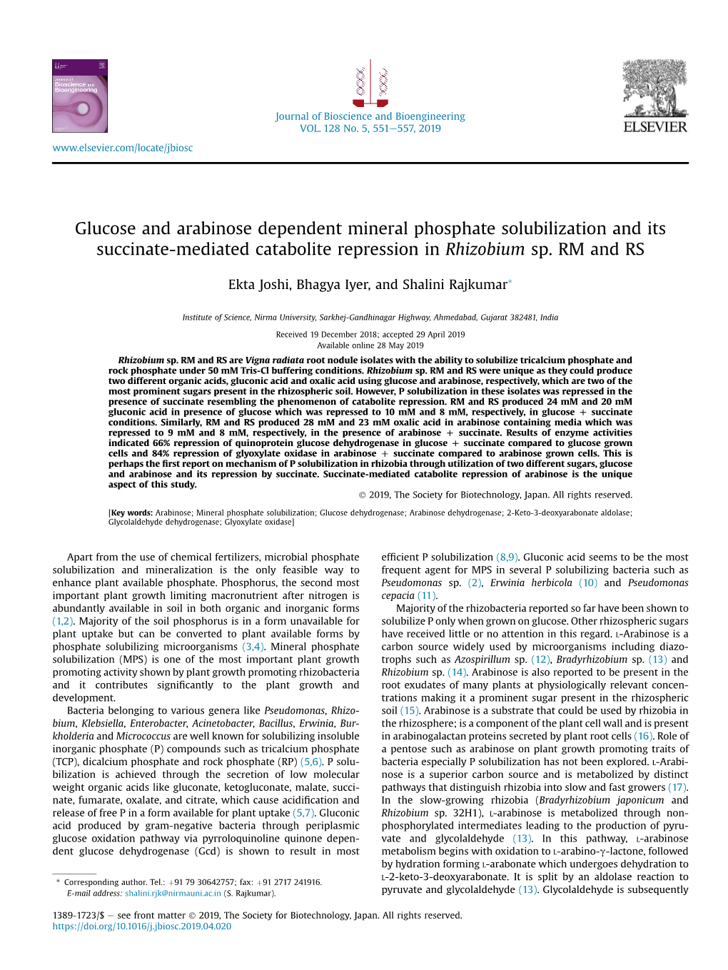 Glucose and Arabinose Dependent Mineral Phosphate Solubilization and Its Succinate-Mediated Catabolite Repression in Rhizobium Sp