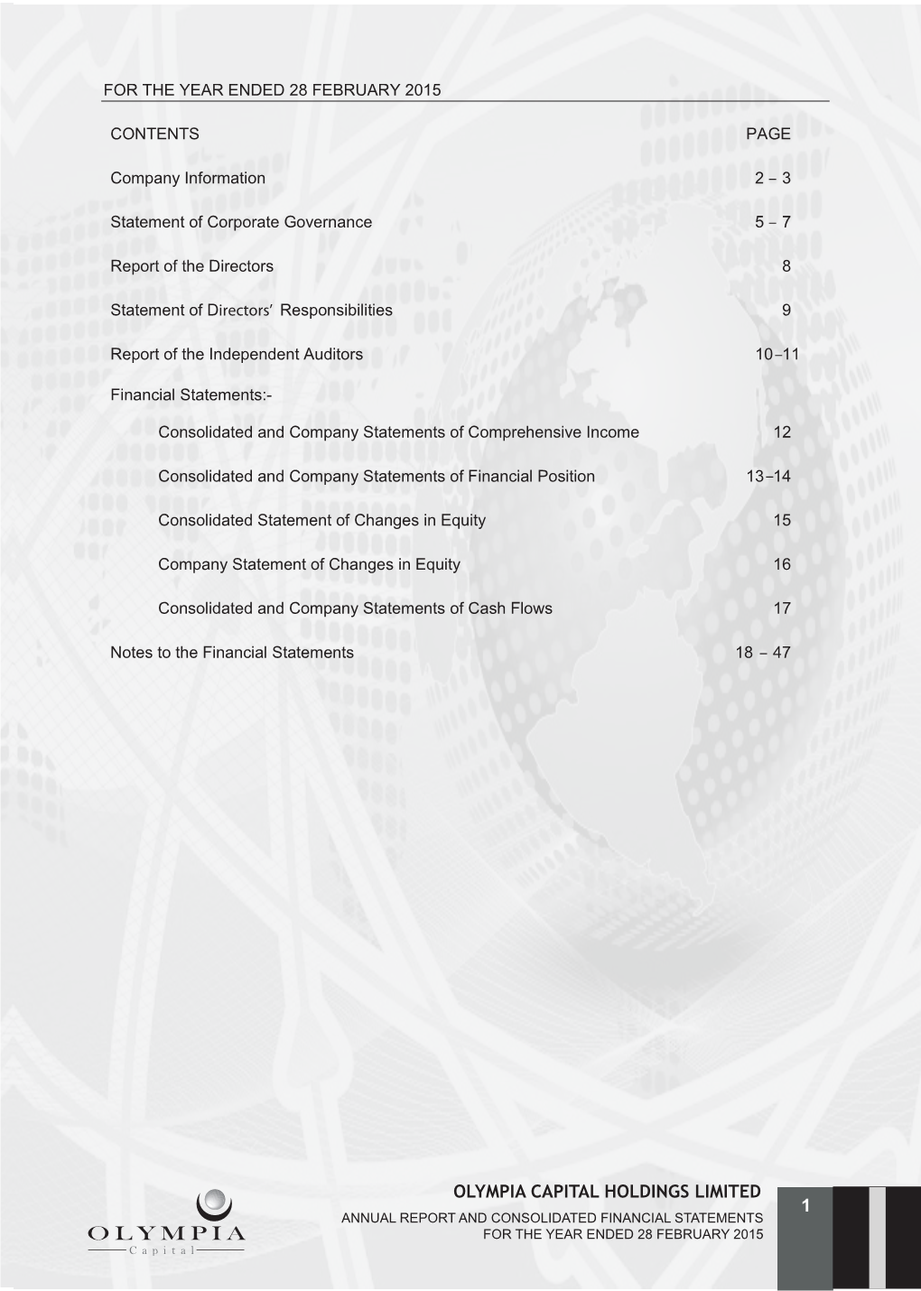 Olympia Capital Holdings Limited 1