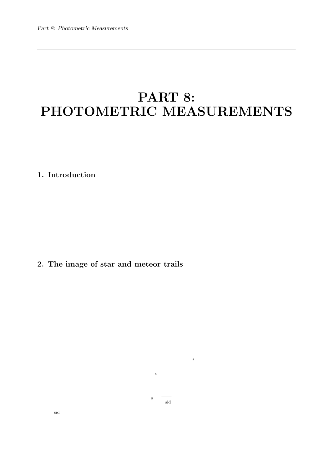 Part 8: Photometric Measurements 83