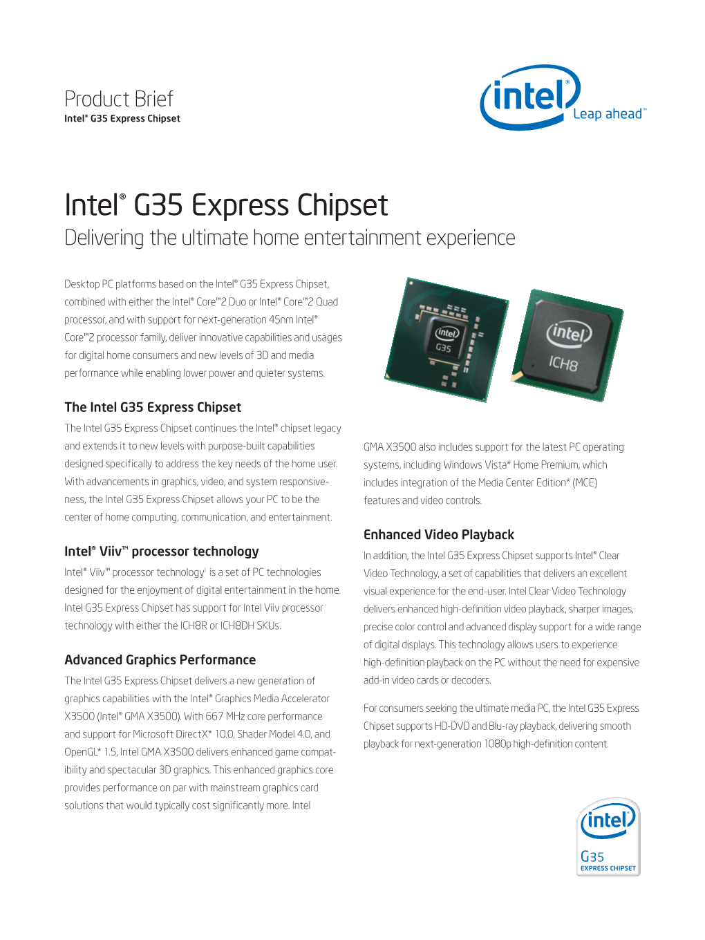 Intel® G35 Express Chipset