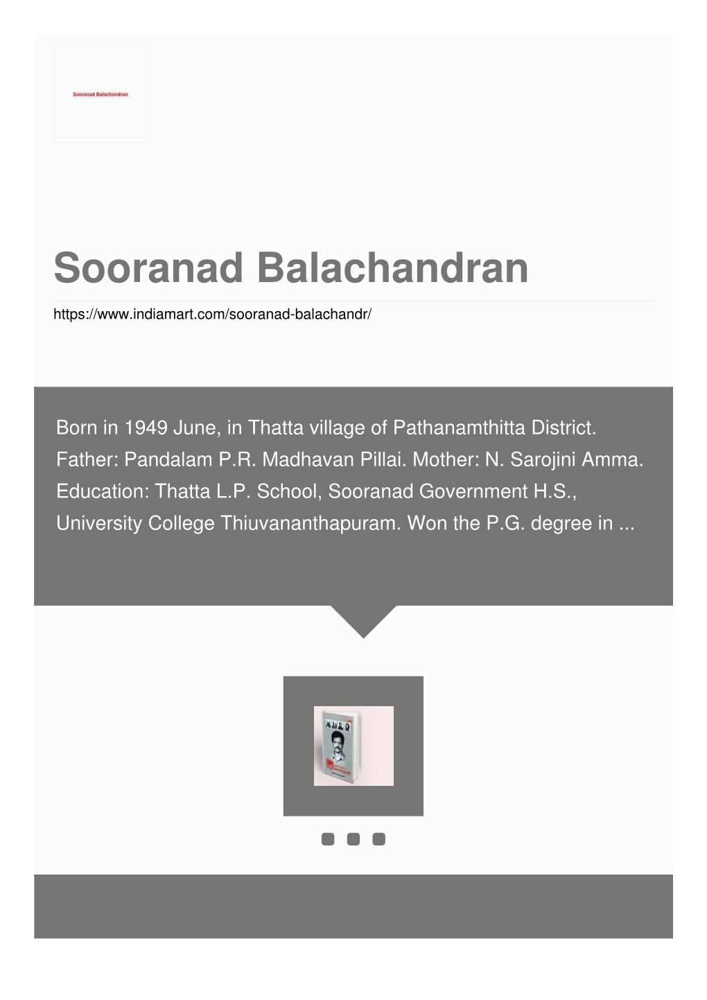 Sooranad Balachandran