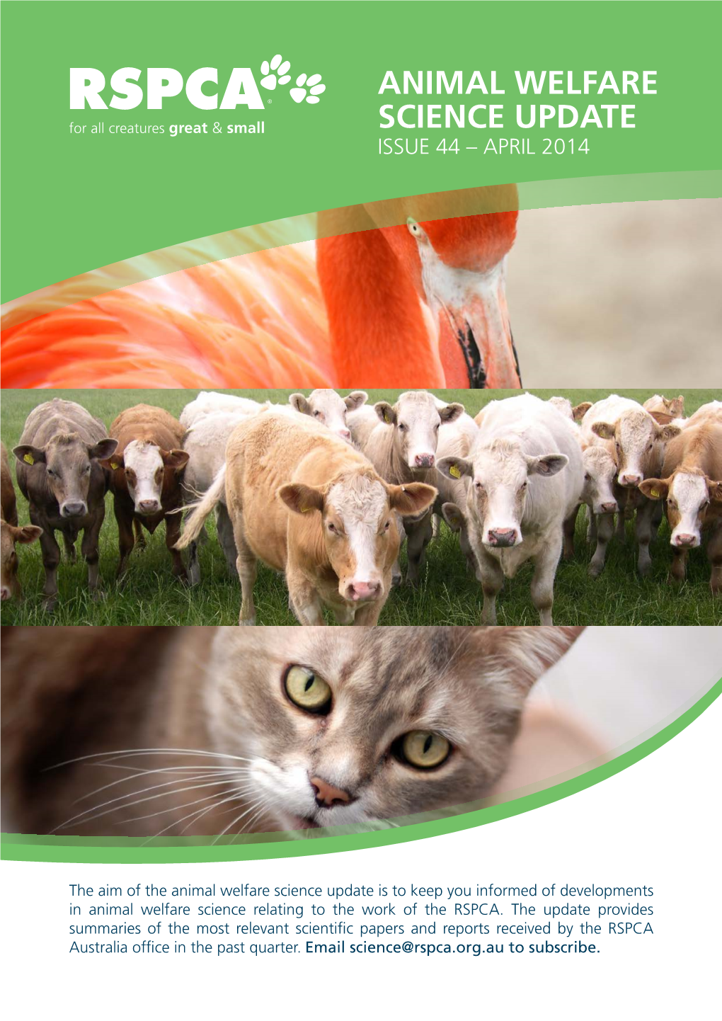 Animal Welfare Science Update Issue 44 – April 2014