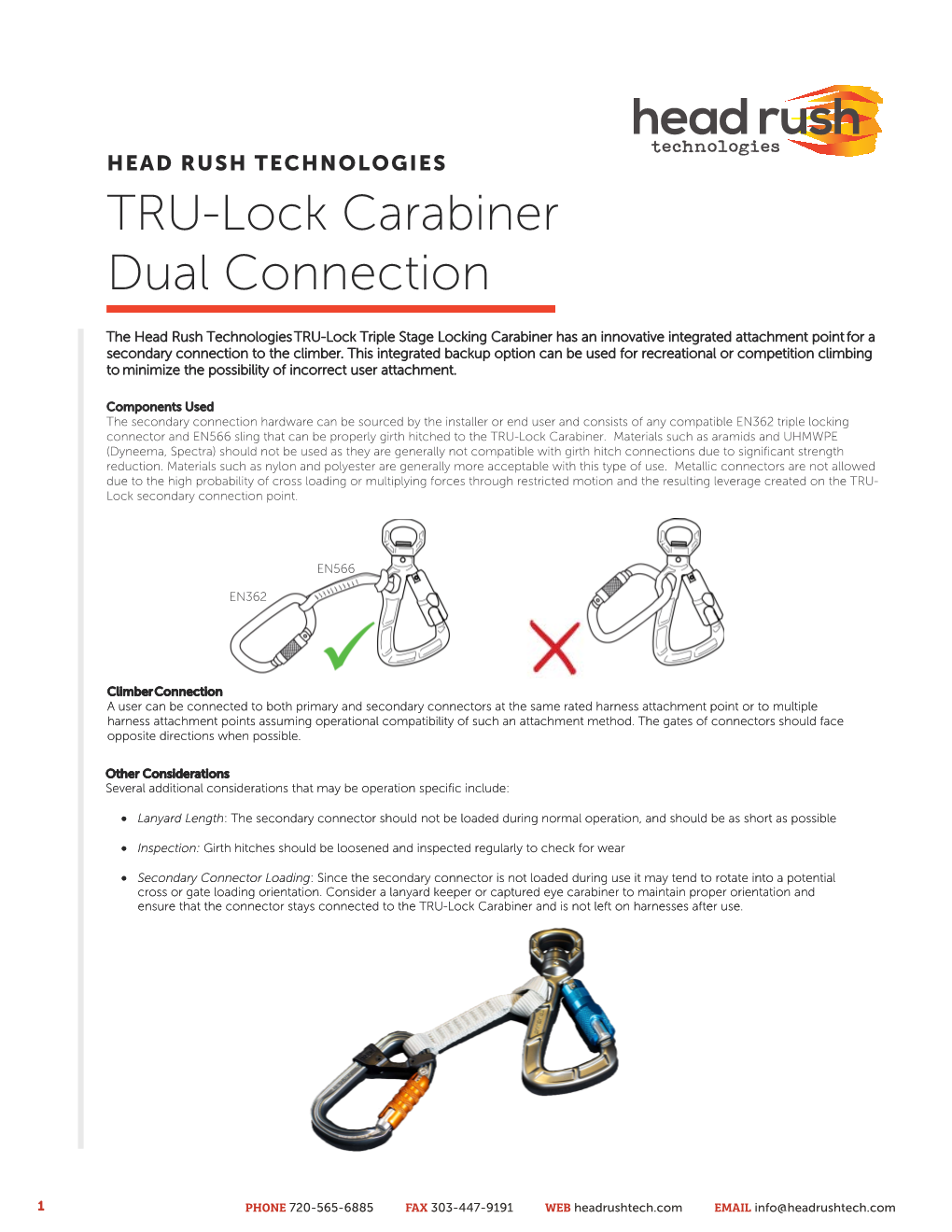 TRU-Lock Carabiner Dual Connection