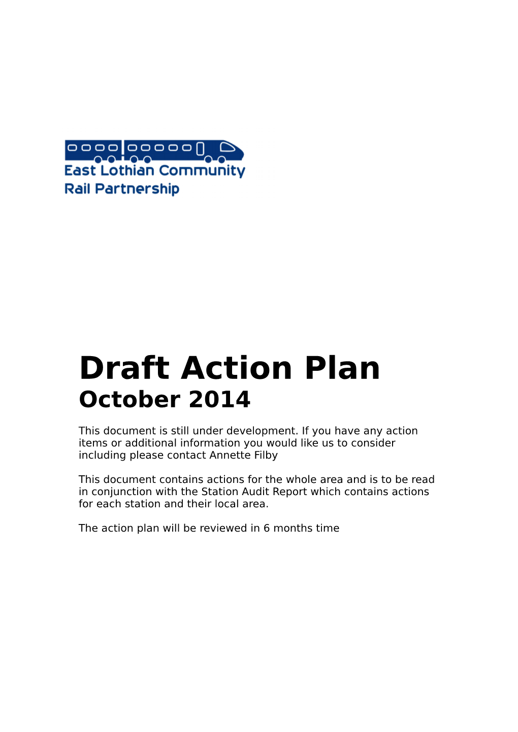 Draft Action Plan October 2014