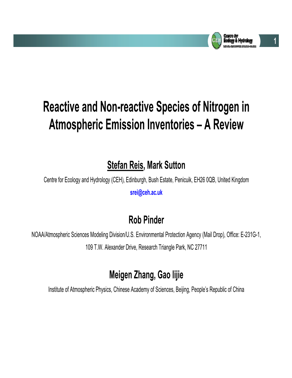 Reactive and Non-Reactive Species of Nitrogen in Atmospheric Emission Inventories – a Review