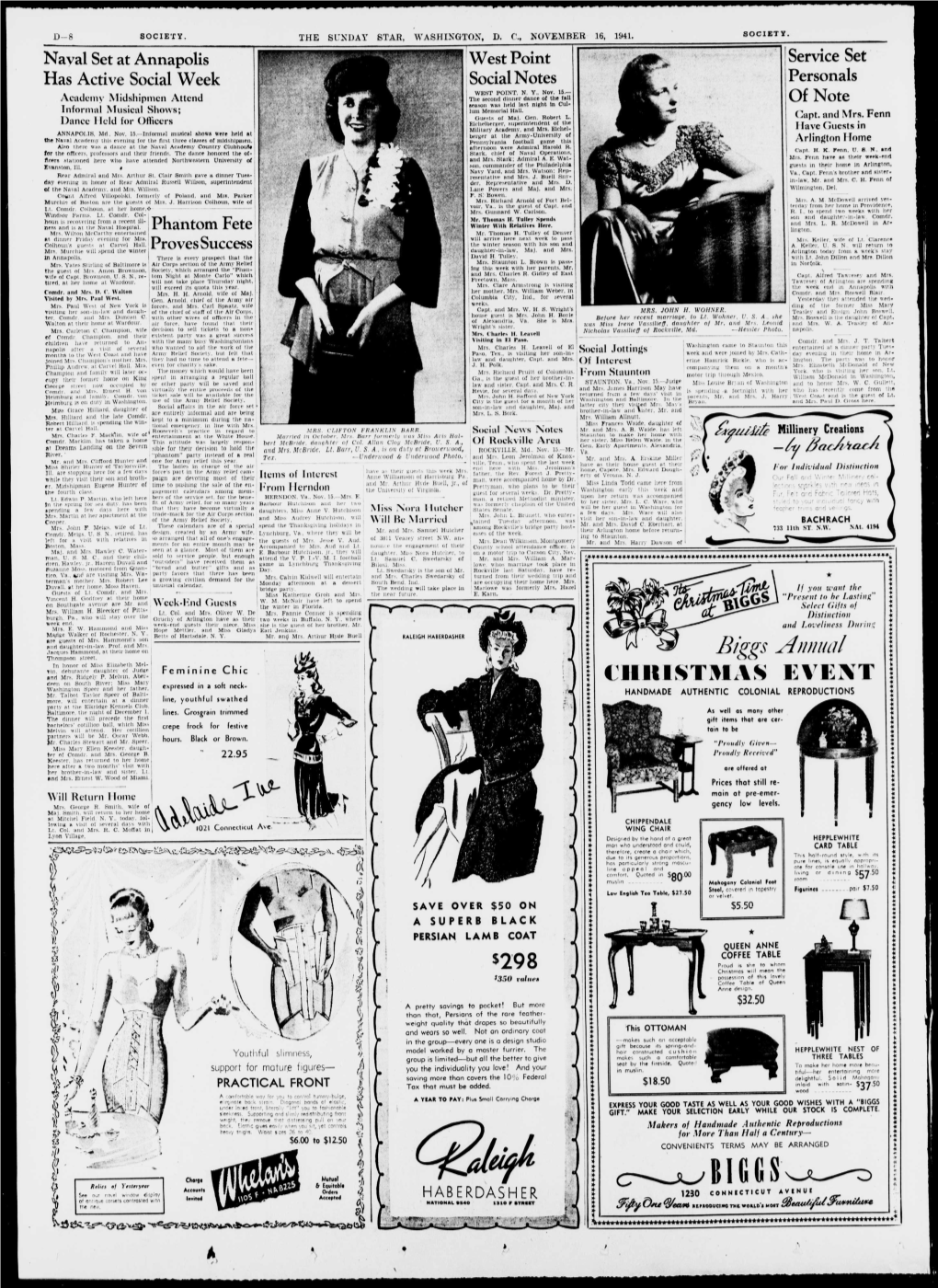 Evening Star. (Washington, D.C.). 1941-11-16 [P D-8]