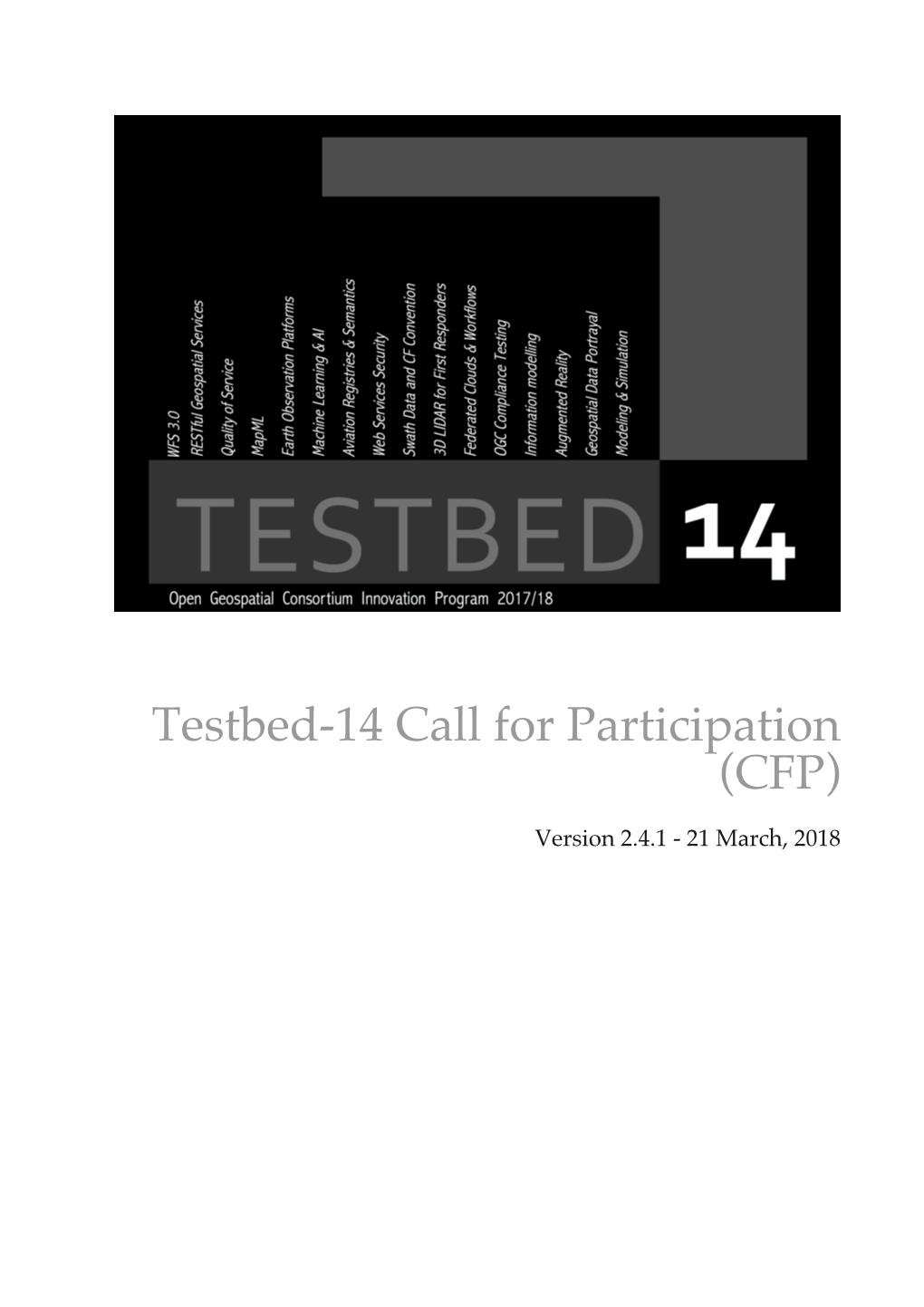 Testbed-14 Call for Participation (CFP)