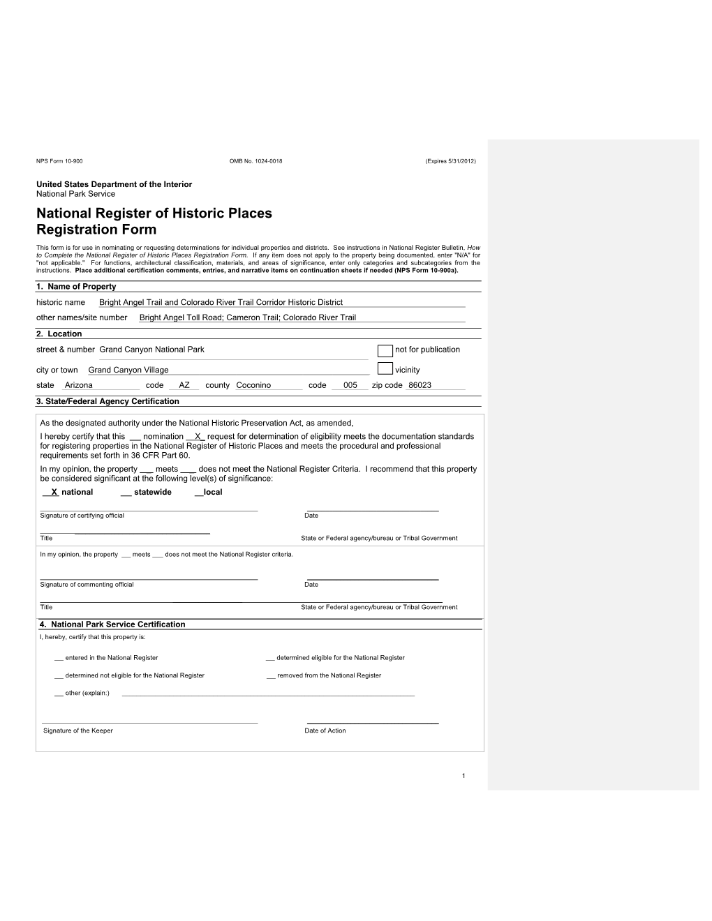 National Register of Historic Places Registration Form