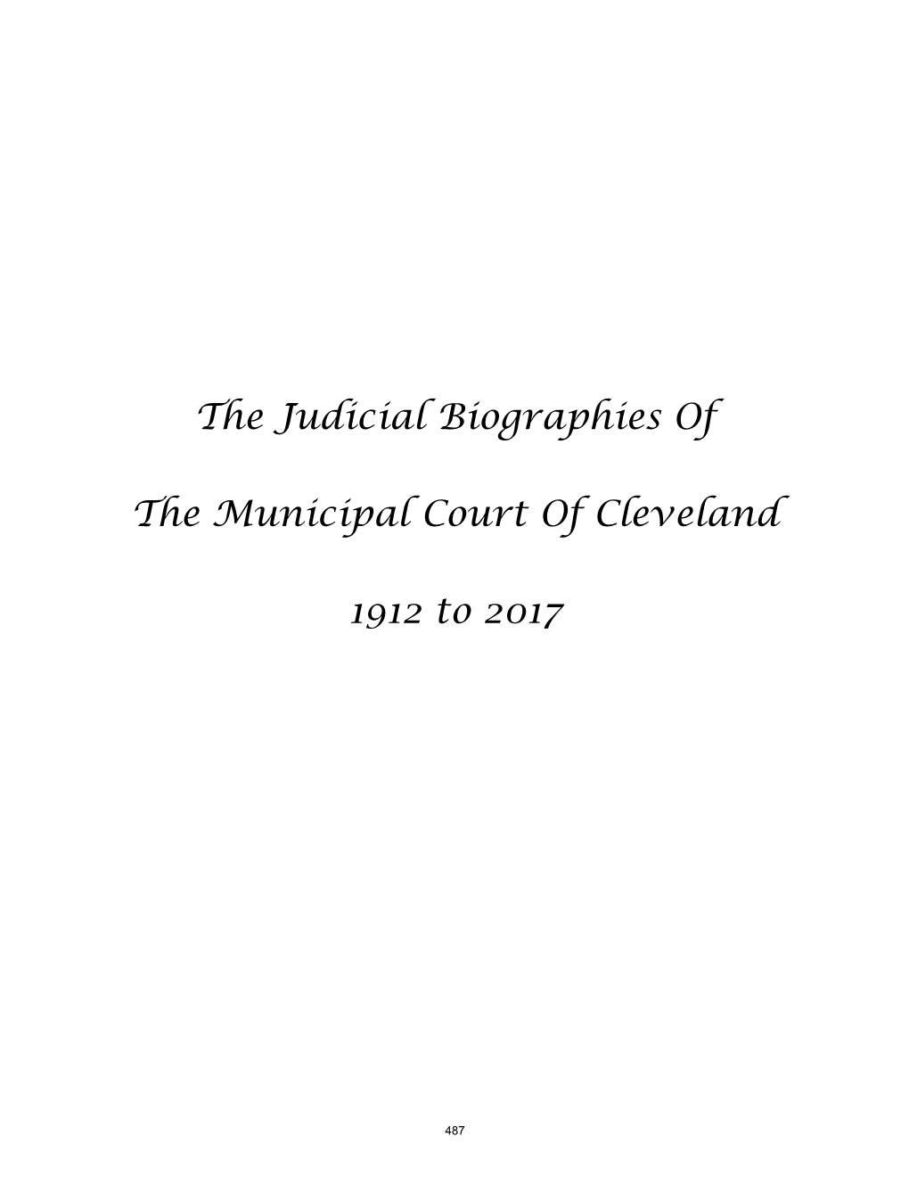 Judicial Biographies 1912
