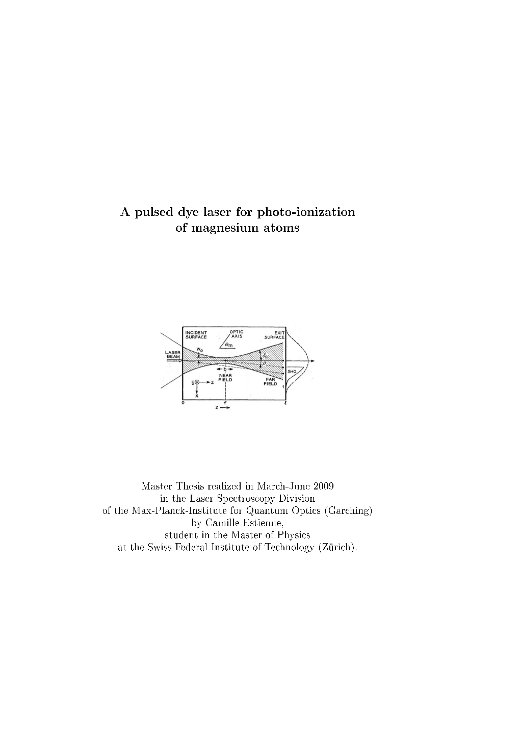 A Pulsed Dye Laser for Photo-Ionization of Magnesium Atoms