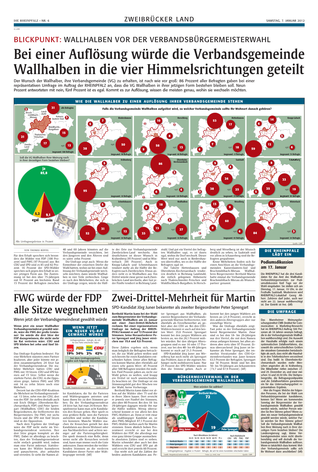 Bei Einer Auflösung Würde Die Verbandsgemeinde Wallhalben In