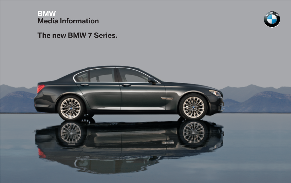 BMW Media Information the New BMW 7 Series
