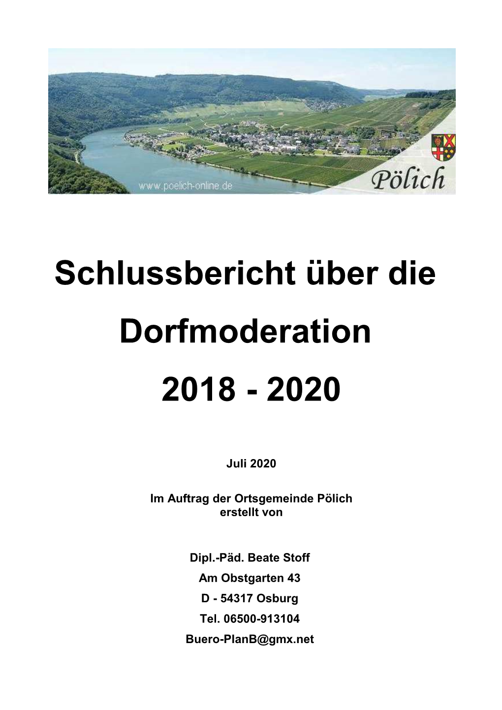 Schlussbericht Über Die Dorfmoderation 2018 - 2020