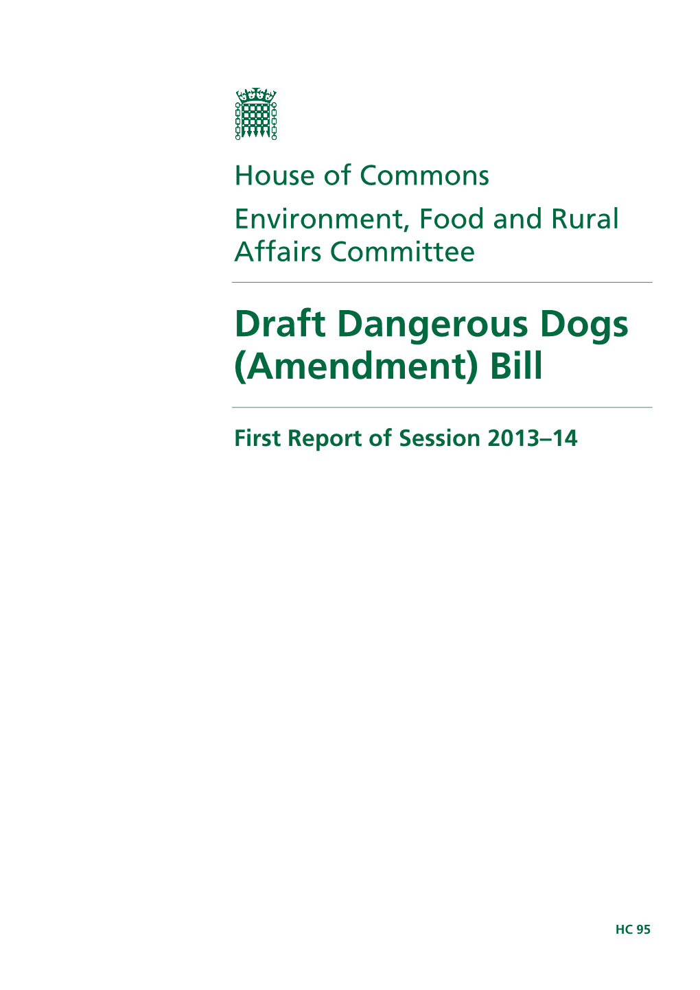 Draft Dangerous Dogs (Amendment) Bill