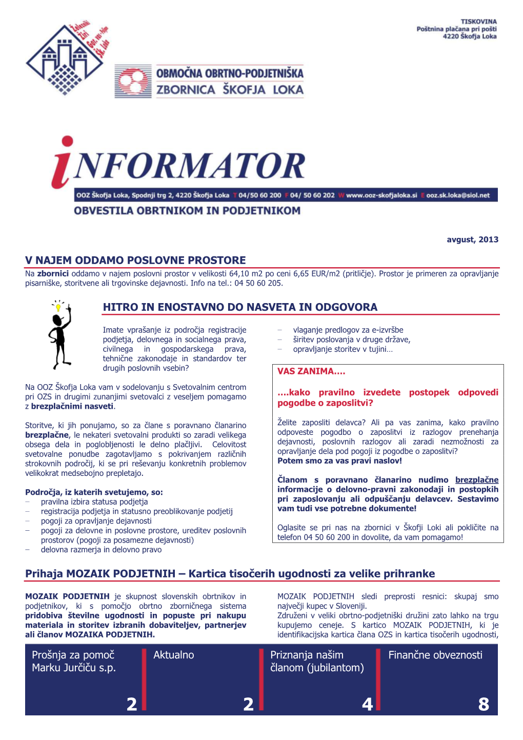 INFORMATOR Avgust 2013