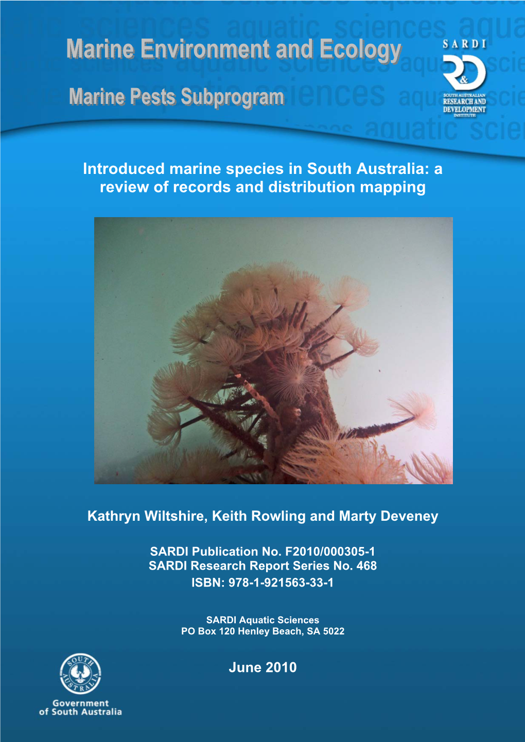 Introduced Marine Species in South Australia: a Review of Records and Distribution Mapping