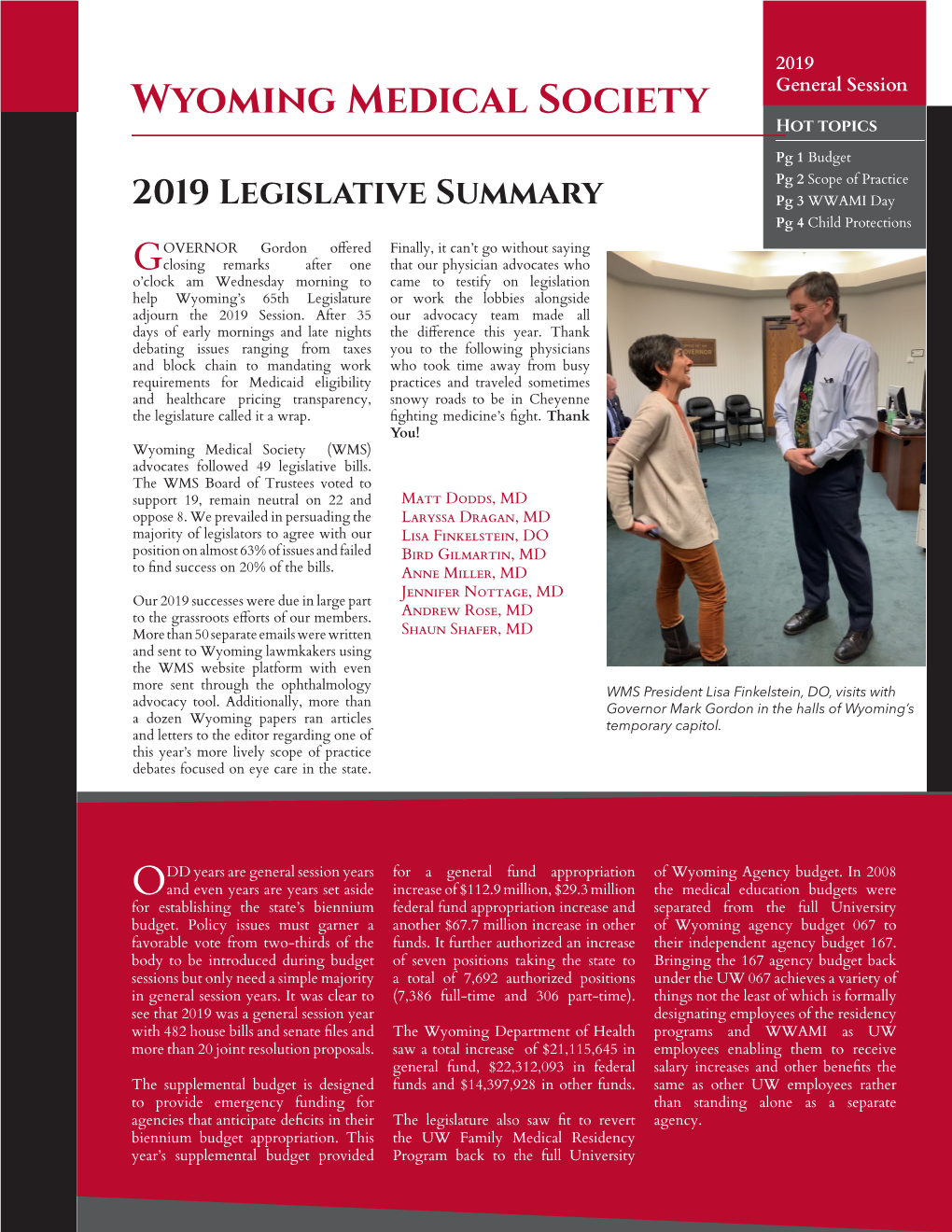 2019 Final Legislative Summary