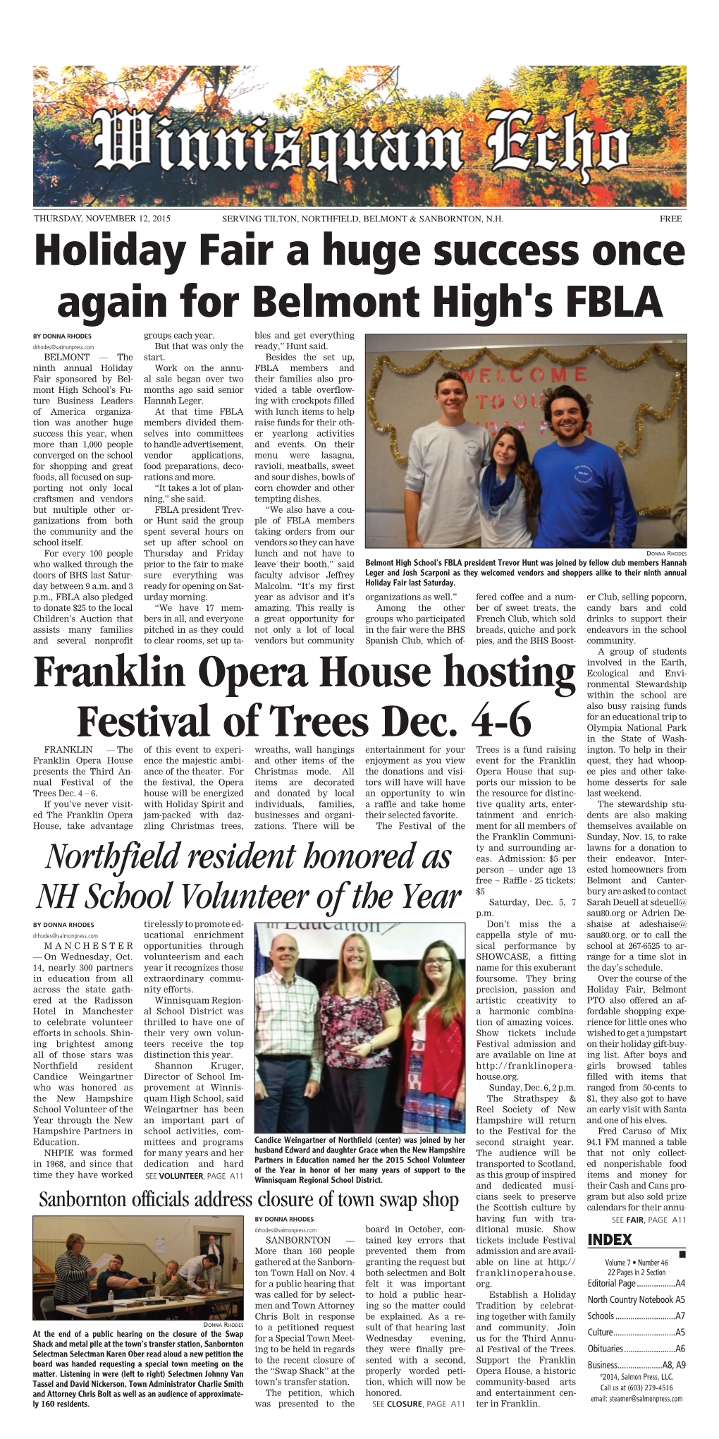 Franklin Opera House Hosting Festival of Trees Dec