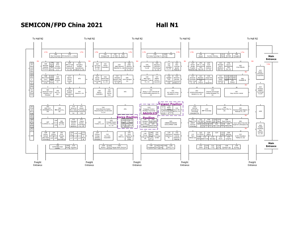 SEMICON/FPD China 2021 Hall N1