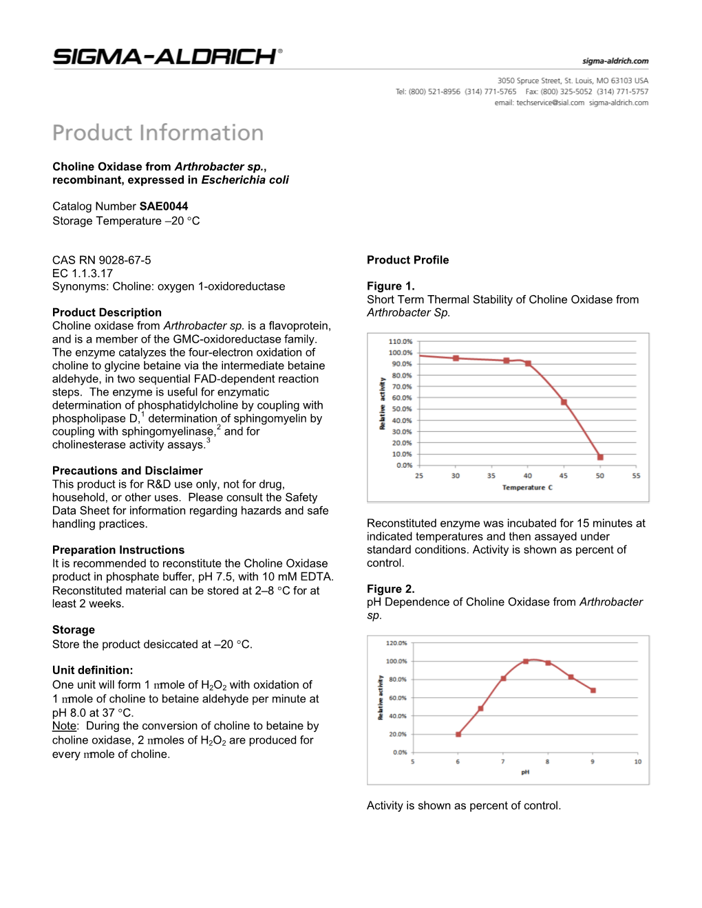 Choline Oxidase from Arthrobacter Sp. (SAE0044)