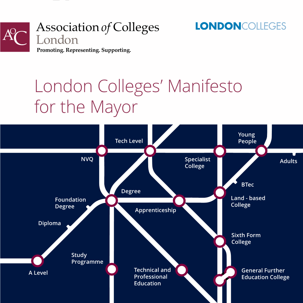 London Colleges' Manifesto for the Mayor