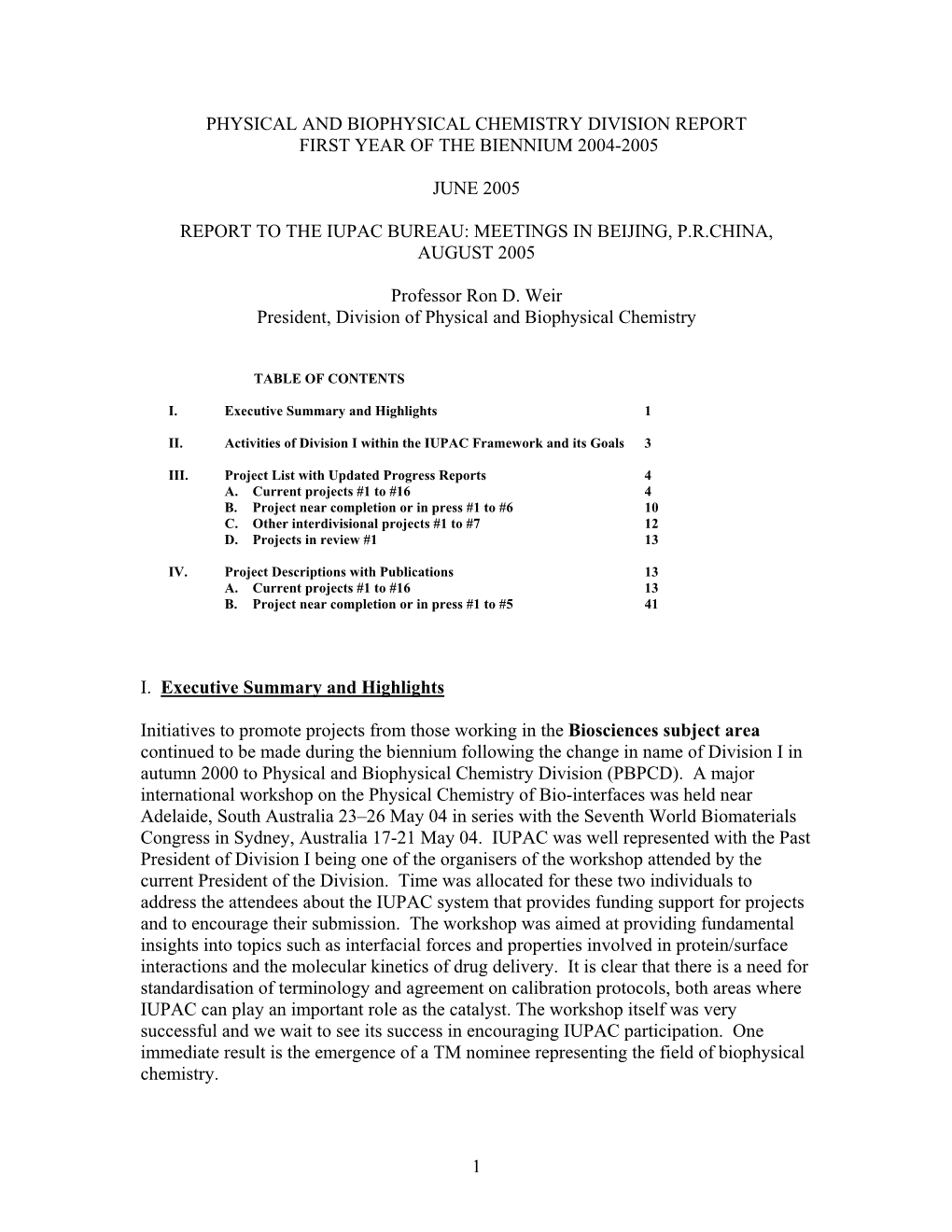 1 Physical and Biophysical Chemistry Division