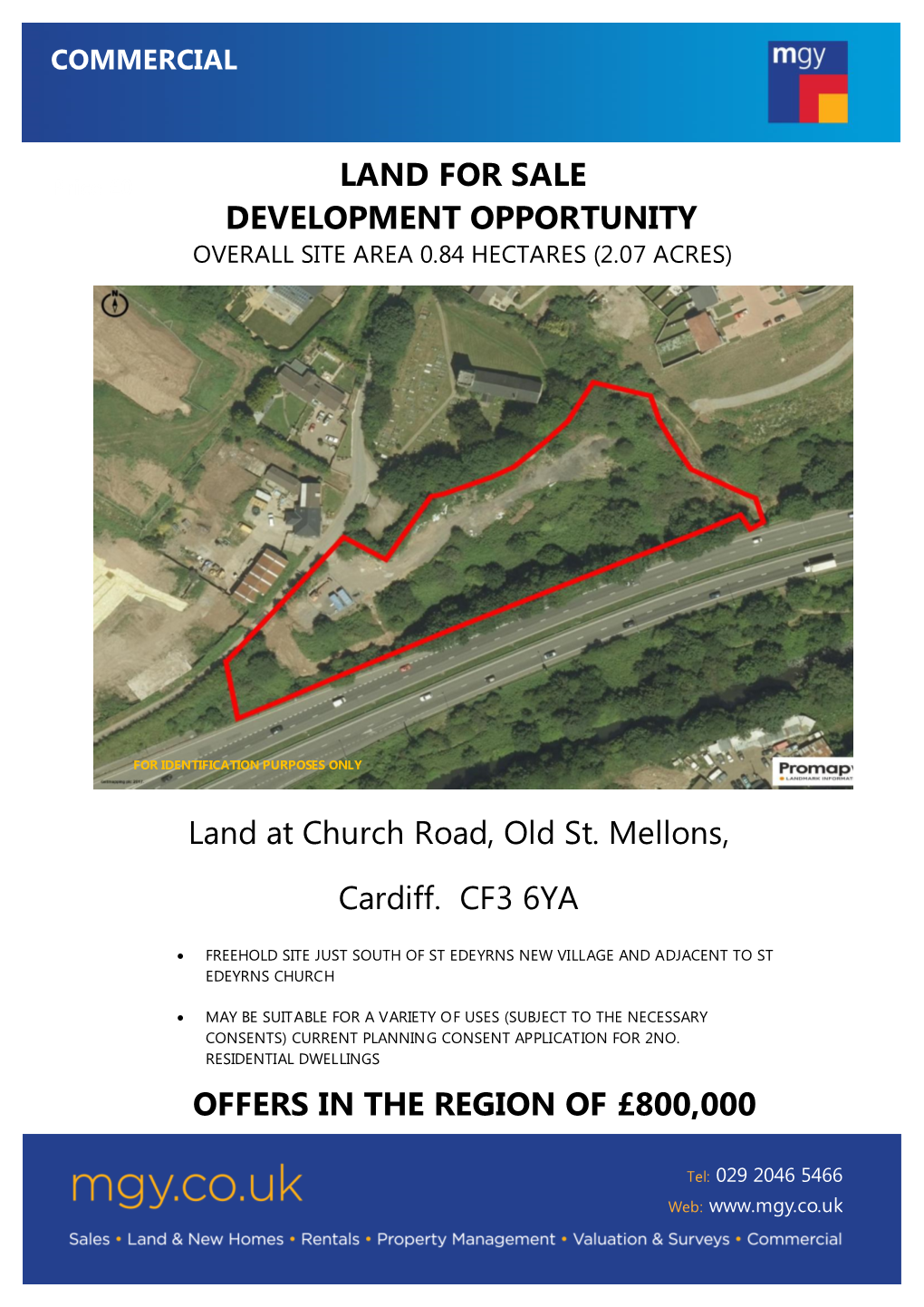 Land at Church Road, Old St. Mellons, Cardiff. CF3 6YA OFFERS