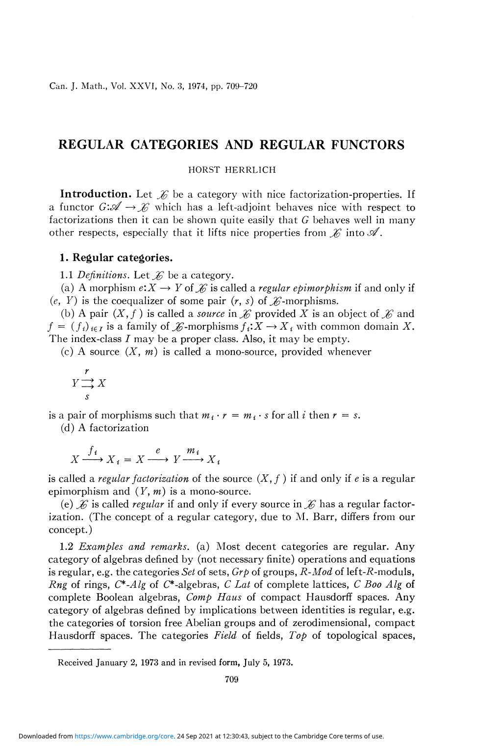 Regular Categories and Regular Functors