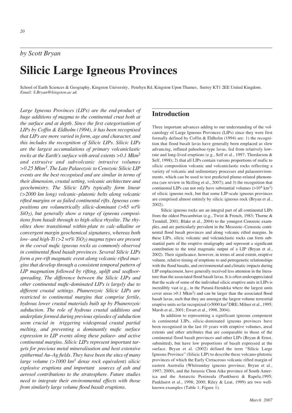 Silicic Large Igneous Provinces