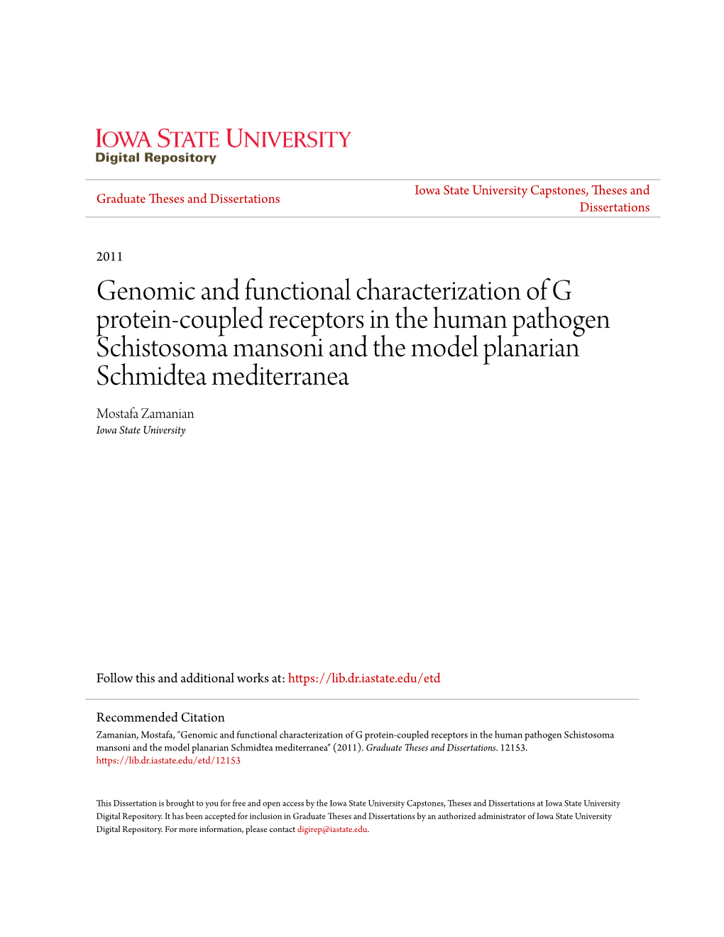 Genomic and Functional Characterization of G Protein