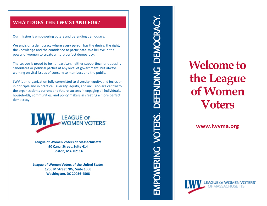 The LWVMA Handbook