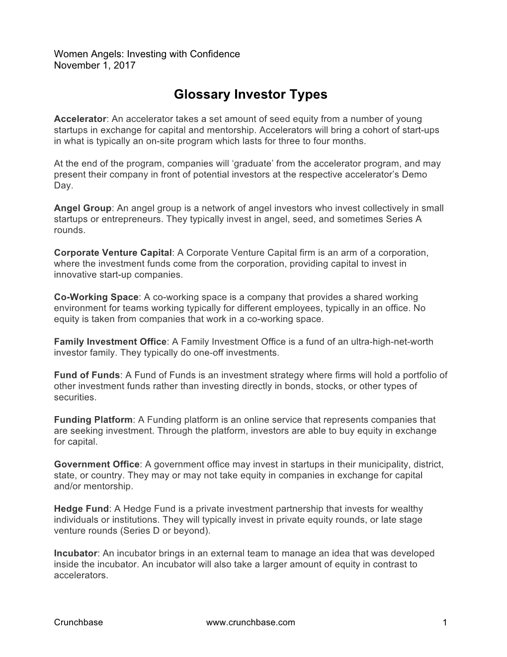 Angel Investing Glossary