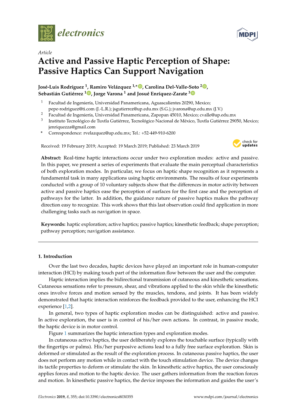 Active and Passive Haptic Perception of Shape: Passive Haptics Can Support Navigation