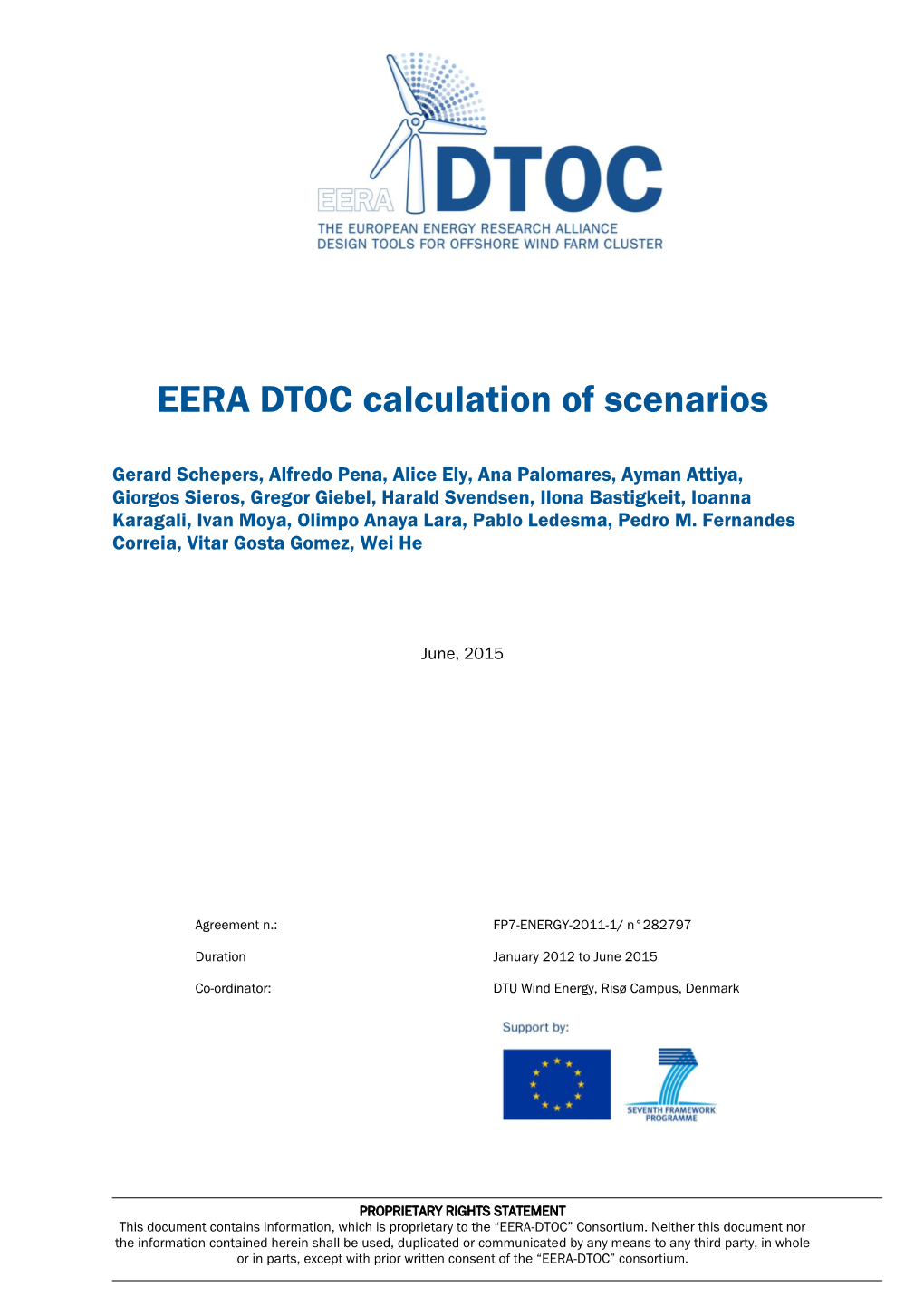 EERA DTOC Calculation of Scenarios