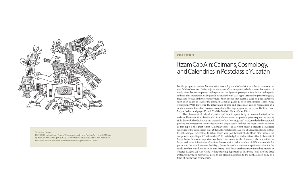 Itzam Kab Ain: Caimans, Cosmology, and Calendrics in Postclassic