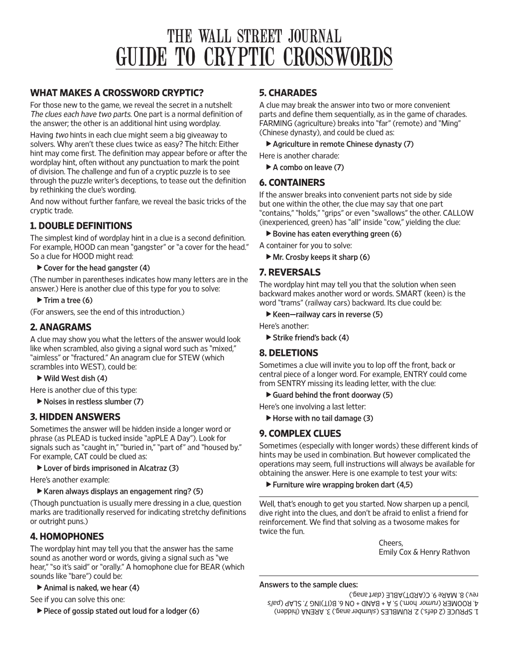 Guide to Cryptic Crosswords